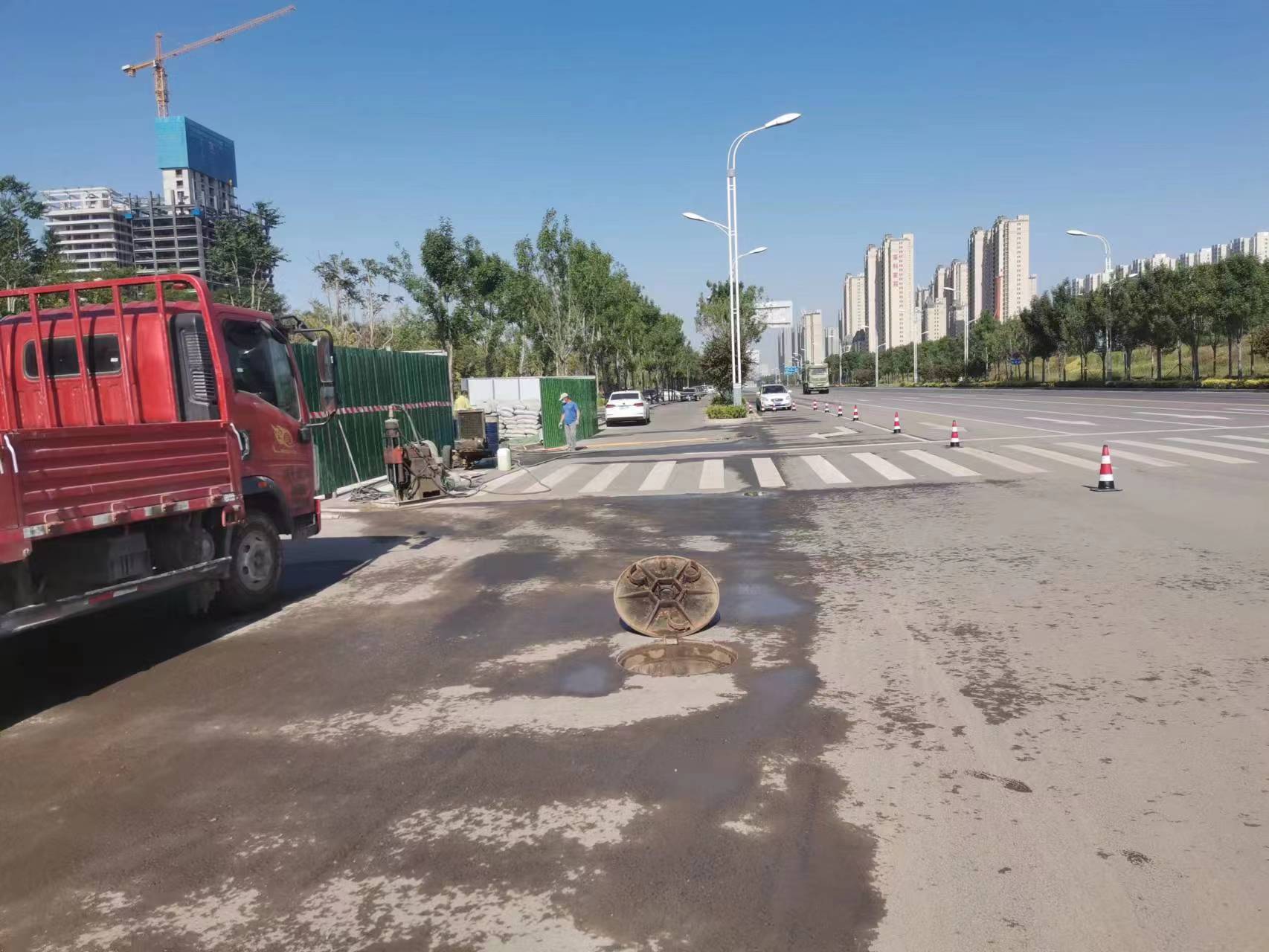 王屋镇路面地基沉降注浆